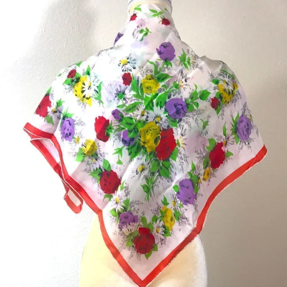 VTG  FLORAL SCARF